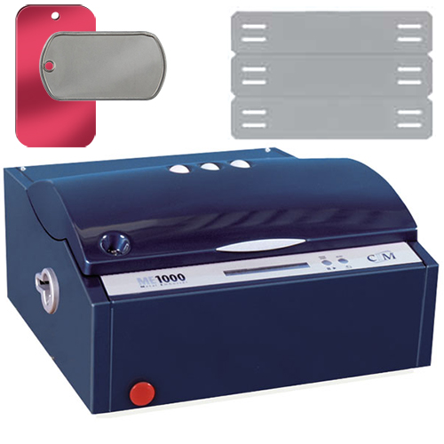 ME1000 DOG TAG MACHINE 350 EMBOSS GSA Products Dog Tag Machines